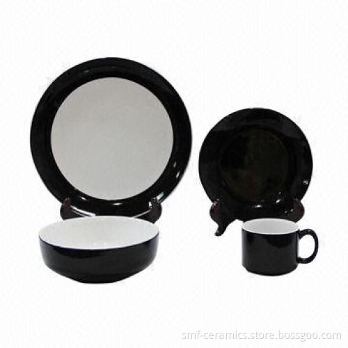 16-piece Ceramic Dinnerware Set, Decal Printing, Glazed, FDA, 84/500/EEC, LFGB Standards